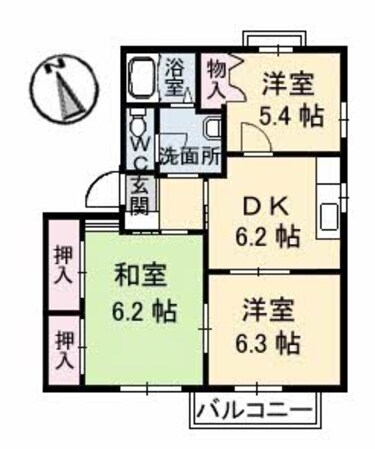 シャーメゾン21 C棟の物件間取画像